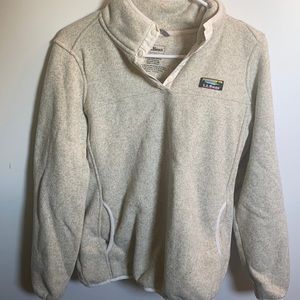 LL bean fleece button up pullover